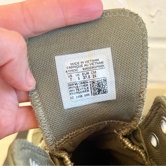 Converse Chuck Taylor All Star Lugged Heel Utility Sneakers in Army Green, SZ 7 - Picture 11 of 14